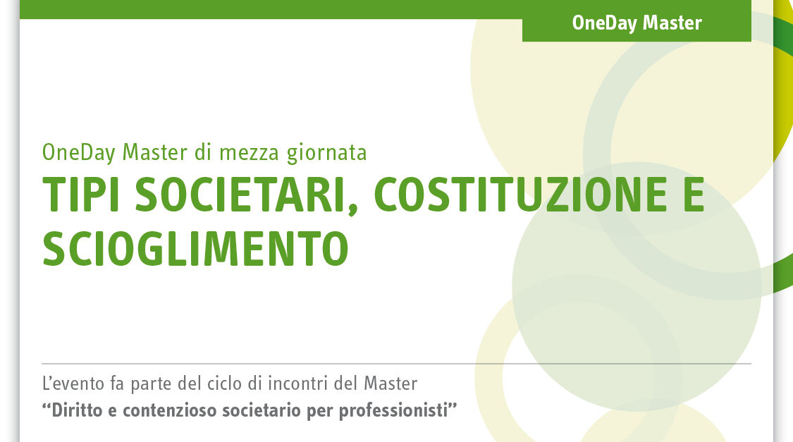 Immagine Tipi societari, costituzione e scioglimento | Euroconference